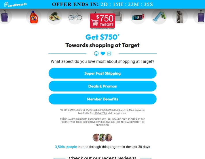 UpLevelRewards,Target750Reward,TargetGiftCard750,FreeTargetGiftCard